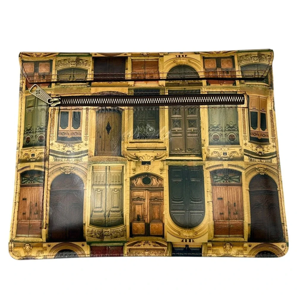Patricia Nash Leather Tablet Holder & Passport Case Gift Set Doorways Multicolor